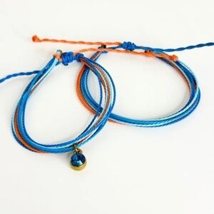 Set of 8 Handmade Adjustable Waxed String Bracelets
